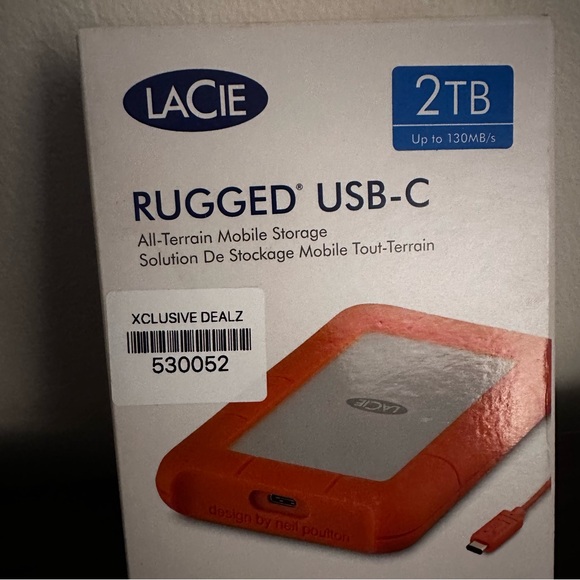 LaCie Rugged USB-C 2 TB: NWT - Picture 2 of 16